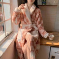 Coral Fleece Robe Women's Winter Pajamas Nightgown | SAMAG