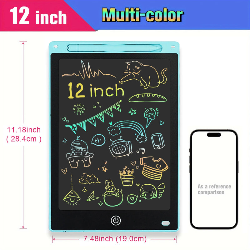 Tablettes électroniques 12 pouces, blocs d’écriture LCD, tableaux à dessin graphiques numériques pour enfants