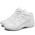 BAXINIER Girls White High Top Cheerleading Shoes for Kids - Lightweight Training and Competition Sneakers for Dance and Tennis