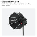 AMBITFUL Q3 On-top Camera Flashlight Softbox Quick Set-up Flash Bracket Softbox For Round Head Square Head Flash Speedlite