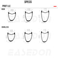 33mm Wide Gravel 700C Light Carbon Rim Road Disc Bike 27mm Inner 30/35/40/45/50/55/60/65mm Deep Asymmetry Symmetry Bicycle Wheel