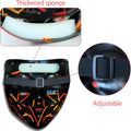 Poptrend Halloween Mask LED Light up Mask Scary mask for Festival Cosplay Halloween Costume Masquerade Parties Carnival Gift