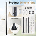Extra Thick Sun Shade Poles 2 Pack 10FT Strong Steel - View 6 | SAMAG