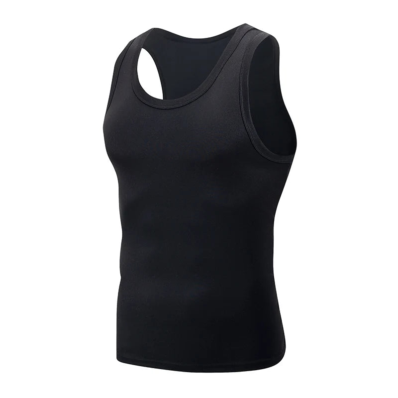1/3/5 Pcs Men's Solid Color Simple Fashion Fitness Vest Plus Size Youth Sports Physical Education Class Sleeveless T-shirt Tight