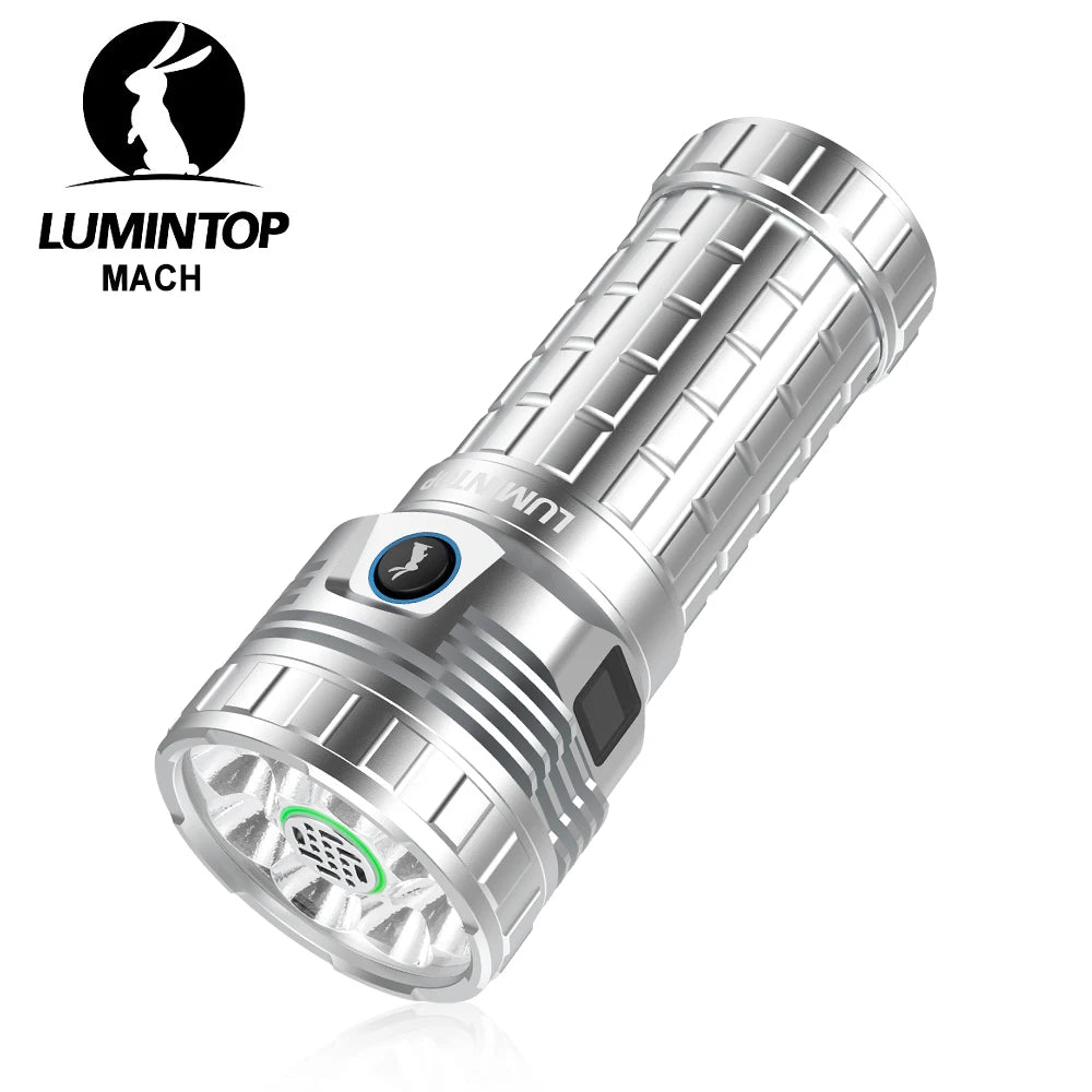 EDC LED Flashlight Type USB C Rechargeable Lamp 46950 Li-ion Outdoor Camping Lantern 26000 Lumen Powerful Light Torch MACH V2.0
