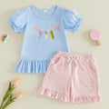 Girl s Back to School Outfit Cute Ruler Bow Embroidered - View 2 | SAMAG