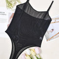 Special Tight-Fitting New Casual Mesh Sexy Bodysuits Erotic Underwear Solid Color Transparent Pure Desire Bodysuits Elegant 55IC