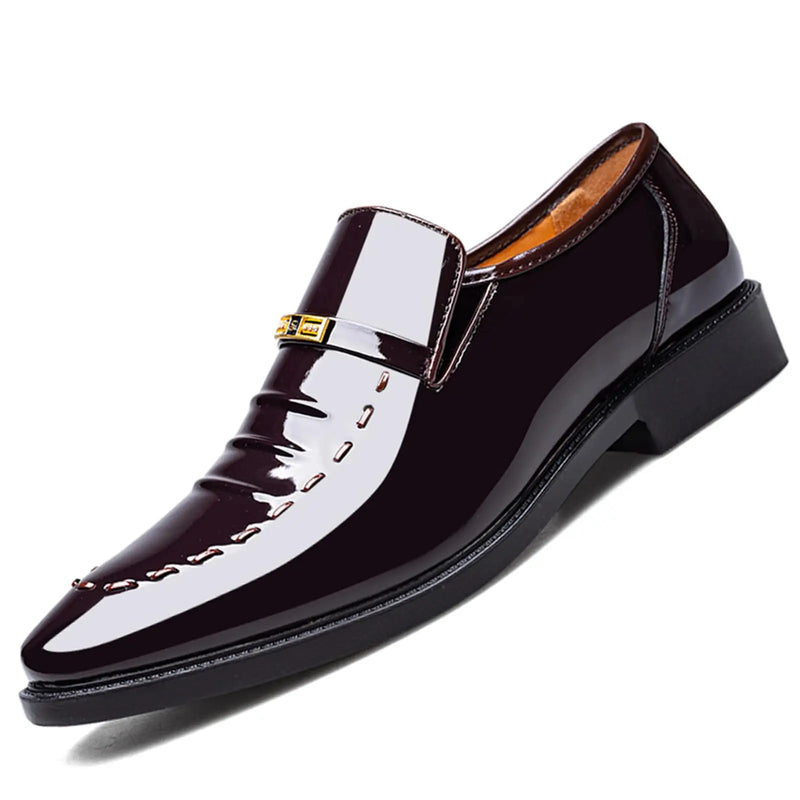 Men's Dress Loafers Slip On Casual Driving Loafer Dress Shoes High Gloss Casual Boat Shoes Formal Father's Day Gift