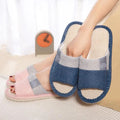 New Women Indoor Slippers Corduroy Floor Flat Shoes Comfort Anti-slip Home Linen Slipper Unisex Woman Men House Cotton Slides
