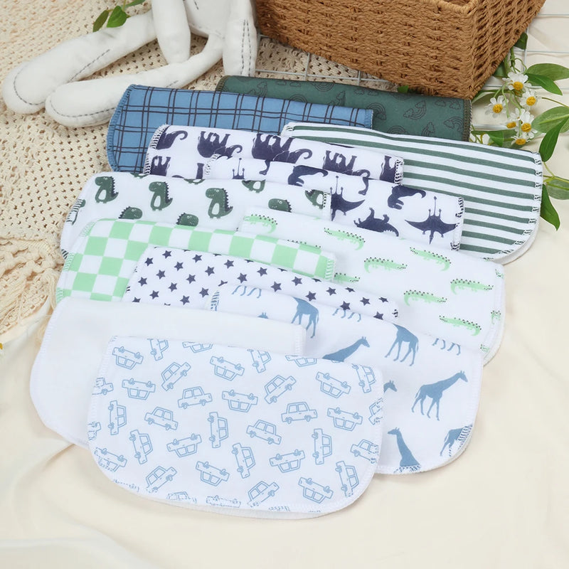 Burp Cloths Baby Boys - 12-Pack Super Absorbent Burping Cloths for Babies, Soft & Plush Infant Towels for Milk Spit Up