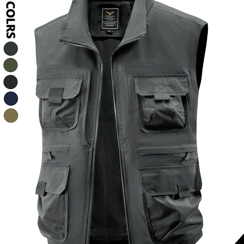 Men's Casual Work Vest, Windproof and Heat-Retaining, Suitable for Daily Commuting, Outdoor Travel, Workwear Matching, Layering at Home, Street Style, Short Trips