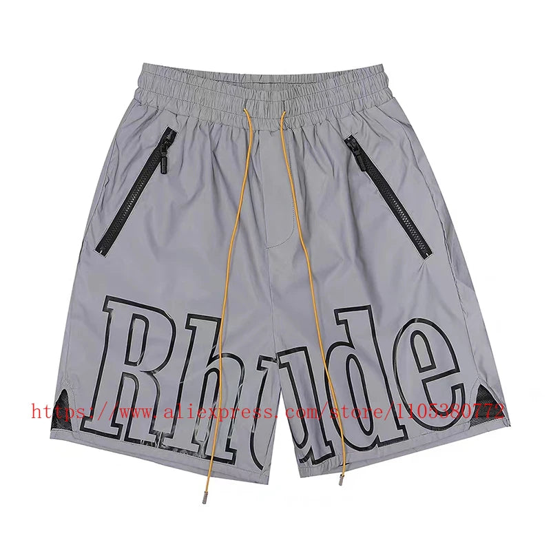 Style RHUDE Men's Casual Shorts Hip Hop Elastic Waist | SAMAG