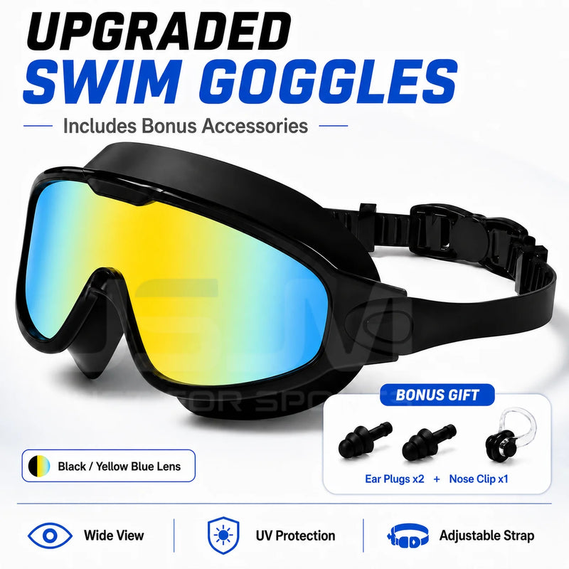 JSJM New Upgraded Adult Swimming Goggles Anti-Fog Wide | SAMAG