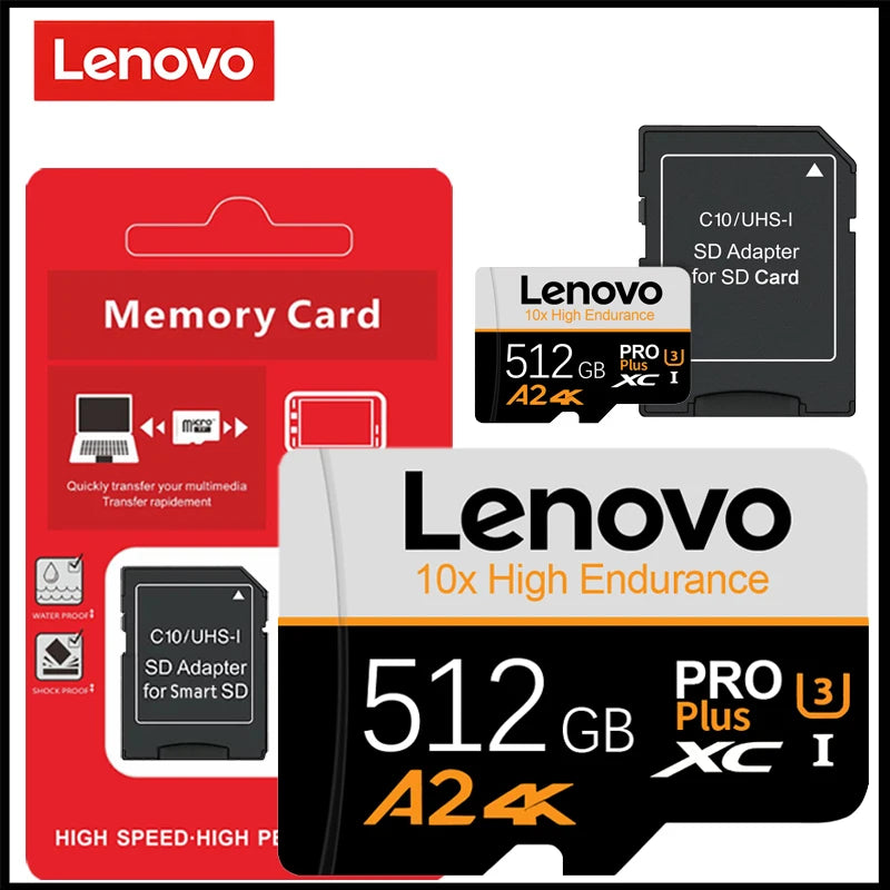 Lenovo U3 V30 Micro SD Card Class 10 High Speed SD/TF Card 512GB 256GB 128GB Memory Card For GoPro DJI Smartphone