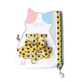 Cute Polka Dot Pet Vest Harness Bowknot Adjustable Pet Traction Rope with Collar Cat Traction Rope Cat