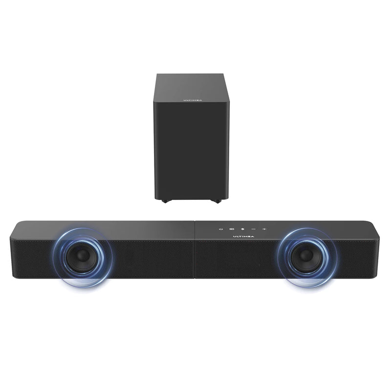 ULTIMEA 2.1ch SoundBar for Smart TV, 5.25" Wireless Subwoofer, BassMX&VoiceMX, App Control 240W Peak Power Soundbar 2026 Newest