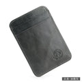 Fashion 100% Genuine Leather Thin Bank Credit Card Case Mini Card Wallet Men Bus Card Holder Cash Change Pack Business ID Pocket