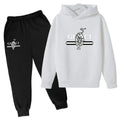 Hooded Sweatshirt + Pants - casual Sports Outfit - letter - View 22 | SAMAG