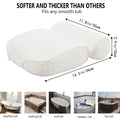 1/2 Pcs Spa Bathtub Pillow with Anti-Slip Suction Cups for Neck and Back Support, Air Mesh Bathtub Bathroom Accessory