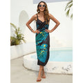 Women Sexy Beach Skirt Butterfly Print Wrap Cover Up Elegant Seaside Vacation Outfit Lightweight Summer Beachwear Fashion Soft