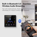2 Zone Audio Volume Wall Amplifier Multilingual 4 Inch Touch Screen Bluetooths TF FM Sound Control Panel Ceiling Speakers System