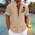 New Men's Linen Short-Sleeved Shirt, with a Fashionable | SAMAG