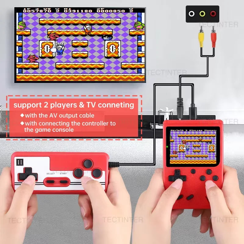 Retro Portable Mini Handheld Game Player 2.4 Inch 8 Bit Video Game Console with 500 Built-in Games Kid-Friendly Gameboy Gift.