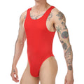 Bodysuit Men Shapewear Tummy Control Sexy Leotard Slimming Open Buttocks Sleeveless One-Piece Underwear Undershirt Shaper
