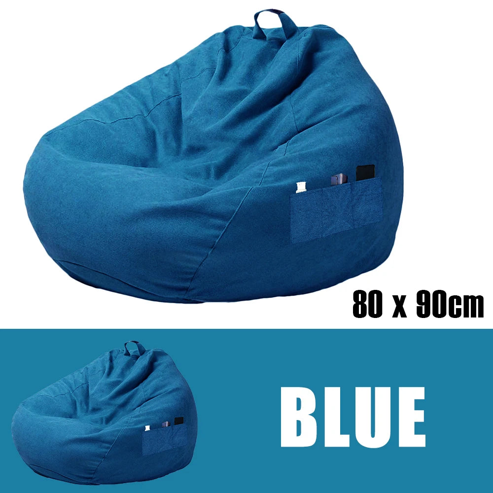 1/2Pcs Lazy Sofa Cover Soft Comfortable Sofa Chair Decorative Breathable Chair Sofa Cover with 3 Side Pocket for Furniture Decor