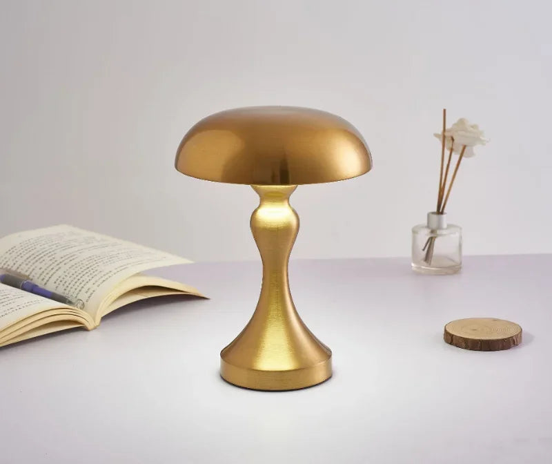 LED Table Lamps Touch Dimming USB Rechargeable for Bar Hotel Restaurant Bedside Decor Bedroom Nightlights Mushroom Lampara Gift