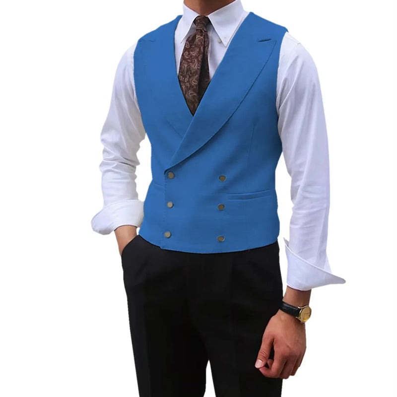 Fashion Solid Vests for Men Casual Style Sleeveless Male Fashion Waistcoat 1 Piece Slim Fit Beach Prom Party Suits Vest