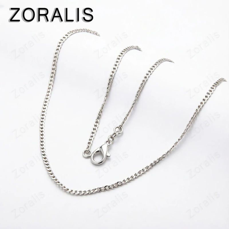18K Gold 2MM Flat Necklace Chain for Women Men Fashion Wedding Party Jewelry Gift