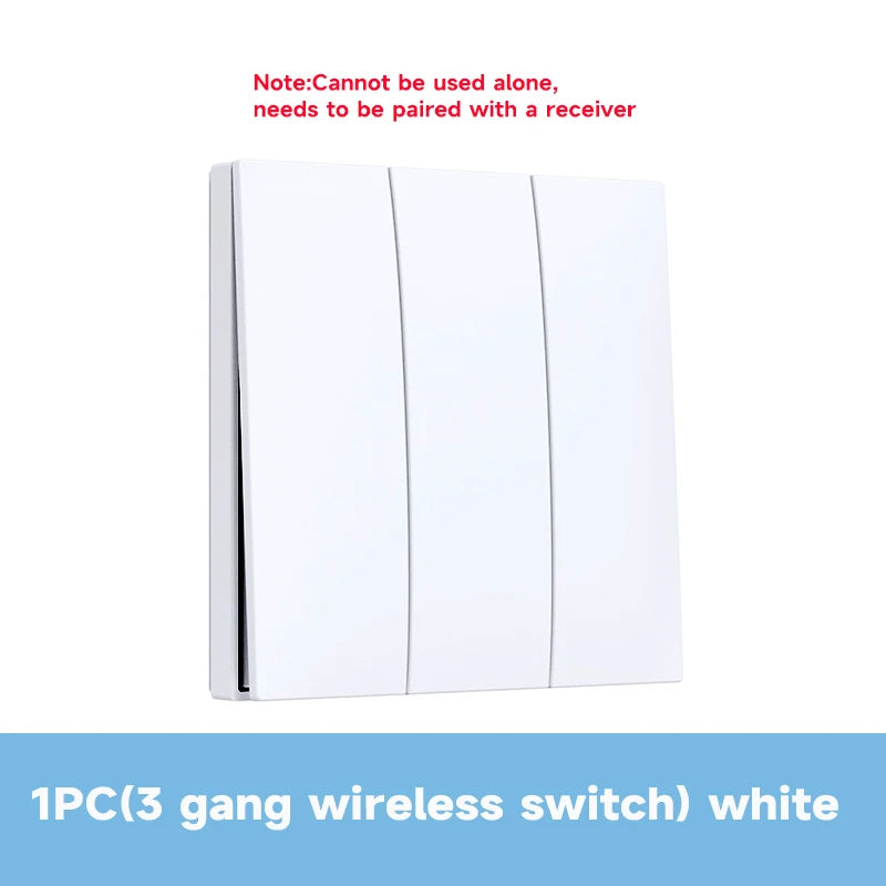 Self-Powered  Wireless Light Switch RF433MHz No Battery Waterproof Wall Panel Remote Control Kinetic Switches  for Home  Schakel