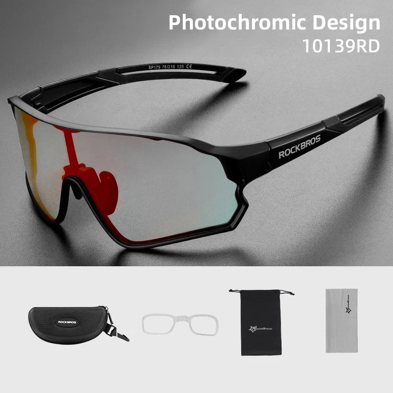 ROCKBROS Photochromic Cycling Glasses UV400 Sunglasses | SAMAG