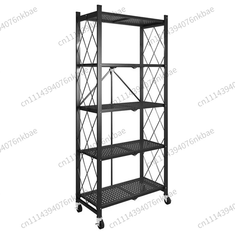 Tool - Free Foldable Microwave Storage Shelving, Removable Multi - Layer Kitchen Organizer Rack for Counter - View 5 | SAMAG