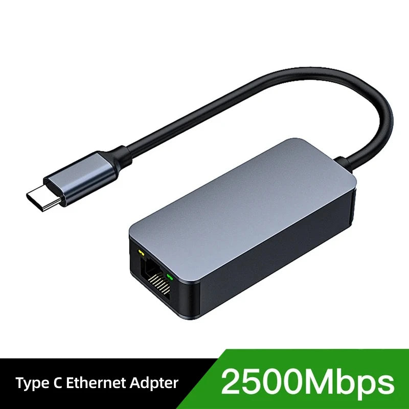 2500Mbps USB 3.0 Wired TypeC To Rj45 Lan Ethernet Adapter RTL8156 Network Card for PC Macbook Windows - Visuel 8 | SAMAG