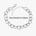 925 Sterling Silver  Vintage Love Heart Map Bracelet Fit DIY Pendant Gift Anniversary Party High Quality Jewelry