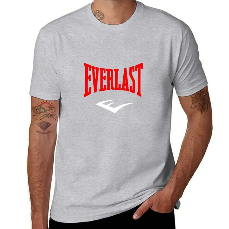 EVERLAST BOXING LOGO T-Shirt anime clothes vintage graphic tee baggy shirts plain black t shirts men