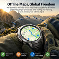 2026 Military Satellite Offline Map GPS Smart Watch Men 1.43''AMOLED Bluetooth Call Compass 5ATM Waterproof 170+Sport Smartwatch