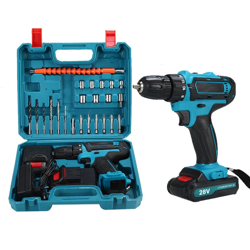 21V Cordless Drill Driver with 2 Batteries, Electric Screwdriver Set, 6 Speed, 18+1 Torque, Power with Bits - View 6 | SAMAG