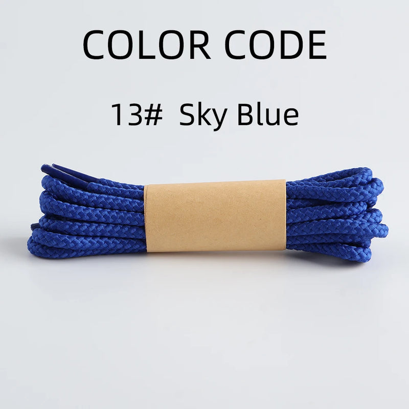 Classic Round Shoelaces Durable Polyester Solid Sneaker Boot Laces Anti-loose Replacement Sports Shoes Laces 1 Pair