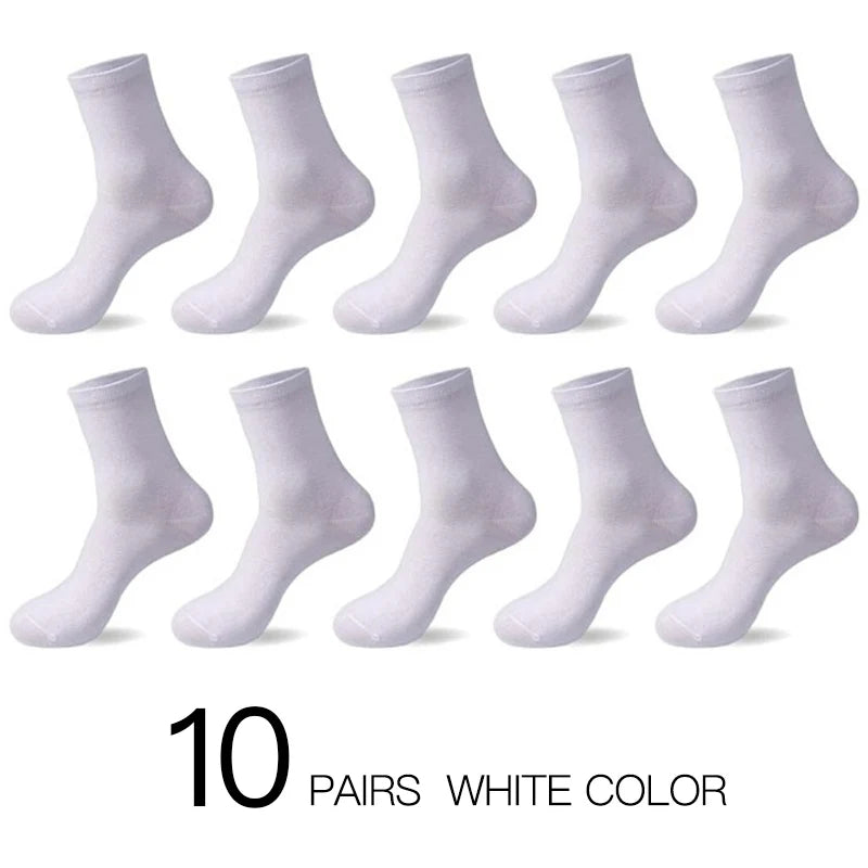 HSS 2023 Men's Cotton Socks New styles 10 Pairs / Lot Black Business Men Socks Breathable Spring Summer for Male US size(6.5-12)