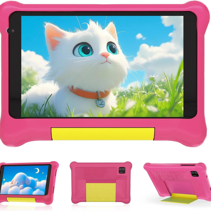 URAO 7 Inch Kids Learning Tablet Bundle Writing Board Drawing Tablet Headphones Stylus Bag Parental Controls Android13 5GB+32GB