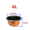 Rice Cooker Liner General Food Stainless Steel Uncoated Thickened 2L3L4L5L6L8L Rice Cooker Inner Pot