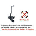 Ear Speaker With Microphone Flex Cable For iPhone X XR XS 11 12 Mini Pro Max Earpiece Incl Light Sensor Flex Replacement