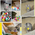 20/100/200/300/500pcs Cat Toys Cute Funny Stretch Plush Ball Cat Toy， Ball Creative Colorful Interactive Cat Puff Balls Chew Toy