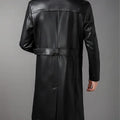 Men Leather Jacket Fall Winter Genuine Jackets Man Clothes Long Warm Plush Coats Casual Fashion Windbreak Trench Coat