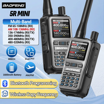 BAOFENG UV-5R Mini Walkie Talkie Multi Band Bluetooth | SAMAG