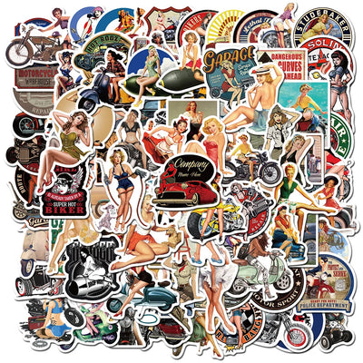 10/50/ Retro Pin Up Girls Stickers Sexy Women for DIY | SAMAG