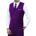New Brand Dress Vests for Men Casual Slim Fit Mens Suit Vest Double Breasted Waistcoat Gilet Homme Formal Business Jacket